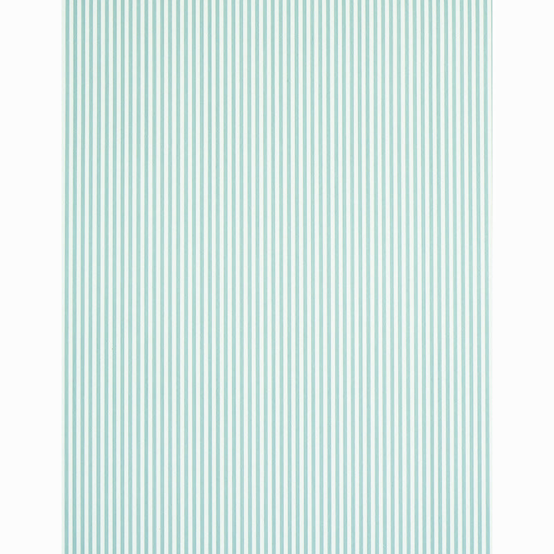 Schumacher Edwin Stripe Narrow Seaglass Wallpaper 5011863