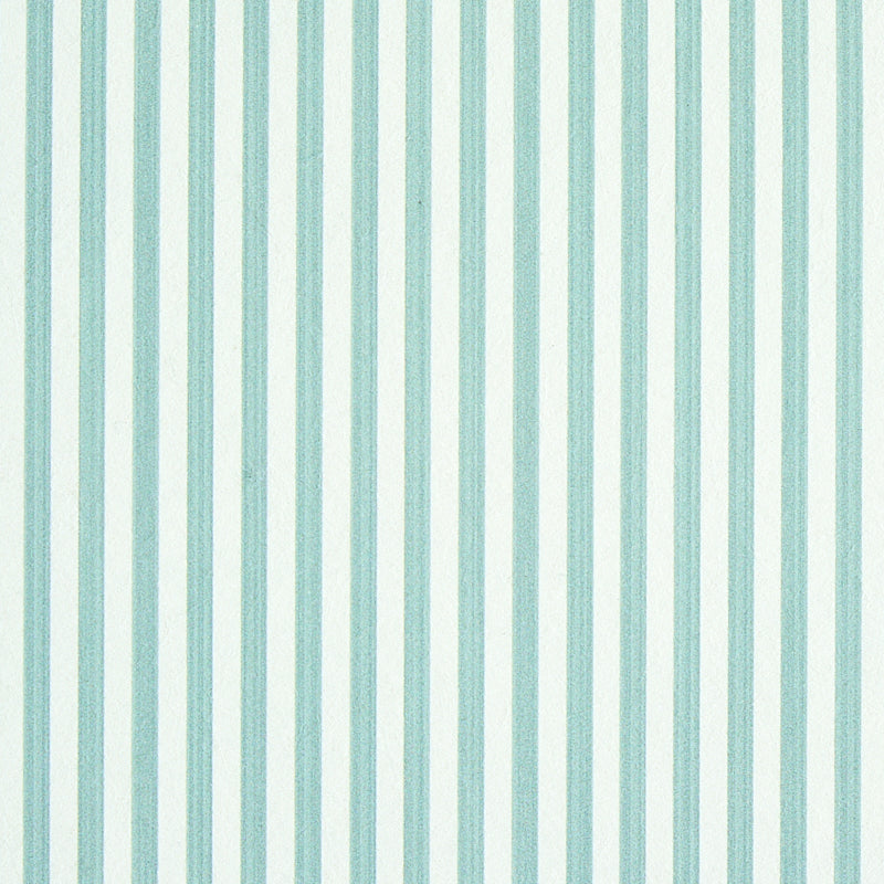 Schumacher Edwin Stripe Narrow Seaglass Wallpaper 5011863