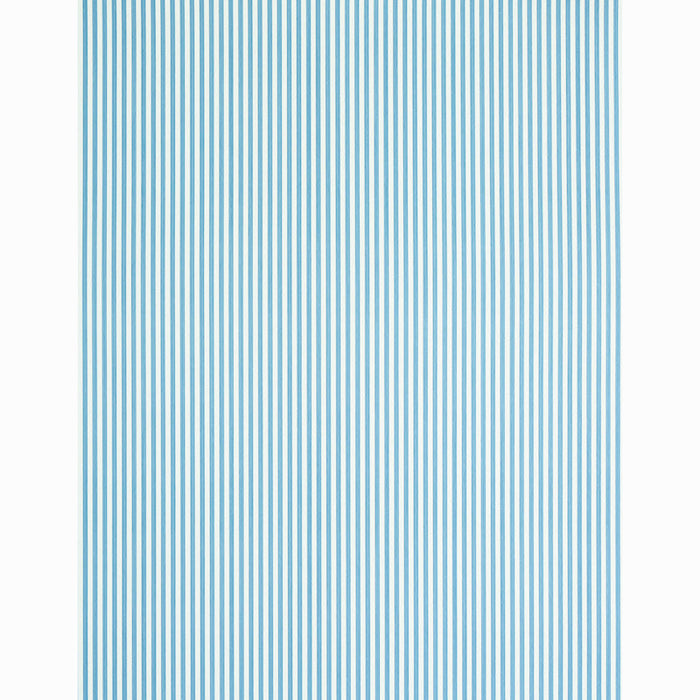 Schumacher Edwin Stripe Narrow Ocean Wallpaper 5011864