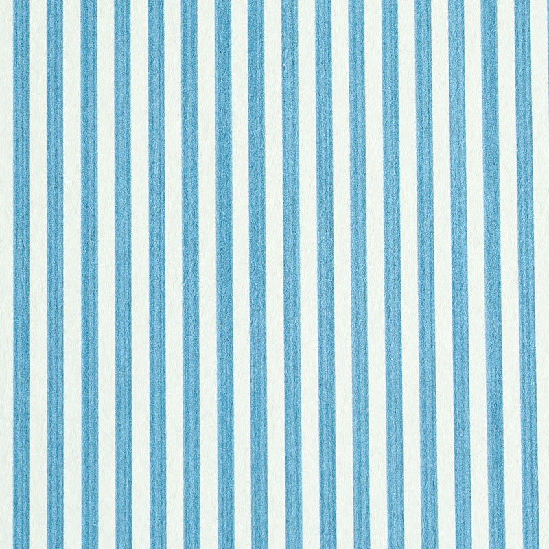 Schumacher Edwin Stripe Narrow Ocean Wallpaper 5011864