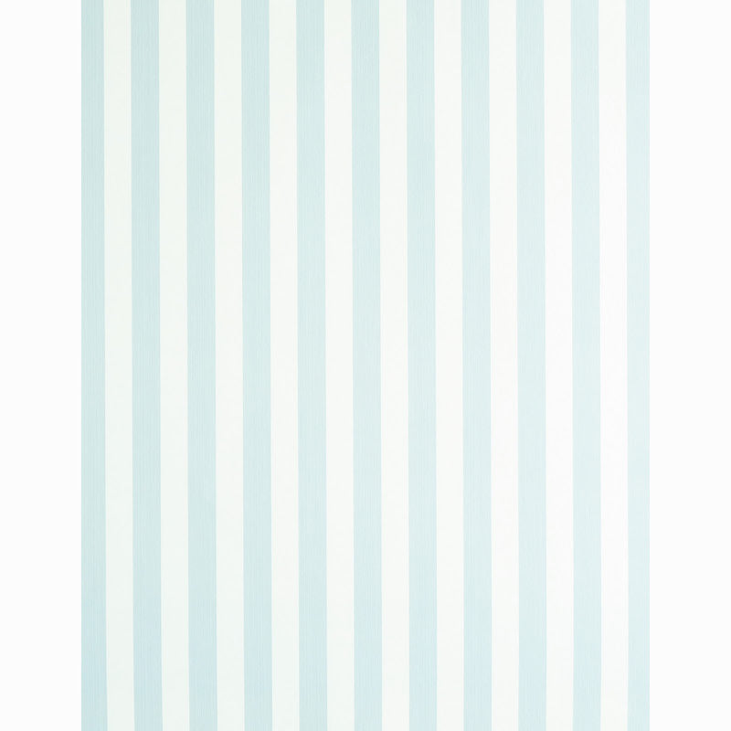 Schumacher Edwin Stripe Medium Sky Wallpaper 5011880