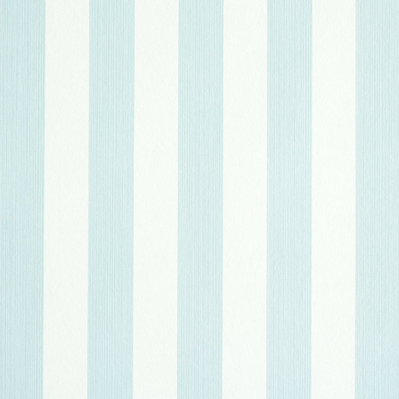 Schumacher Edwin Stripe Medium Sky Wallpaper 5011880