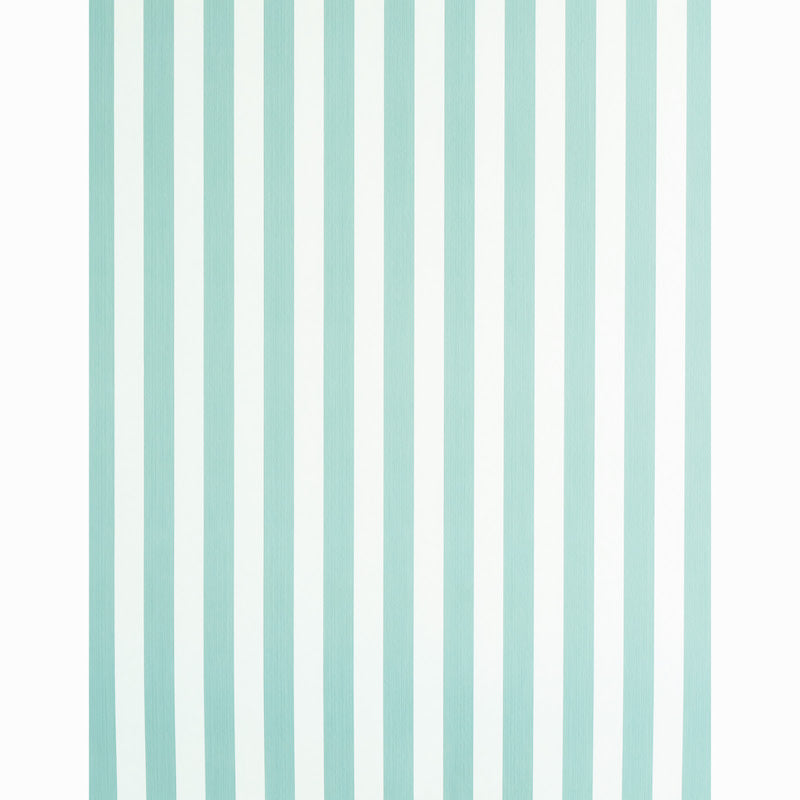 Schumacher Edwin Stripe Medium Seaglass Wallpaper 5011883