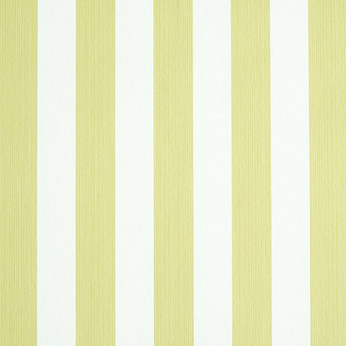 Schumacher Edwin Stripe Medium Citron Wallpaper 5011888