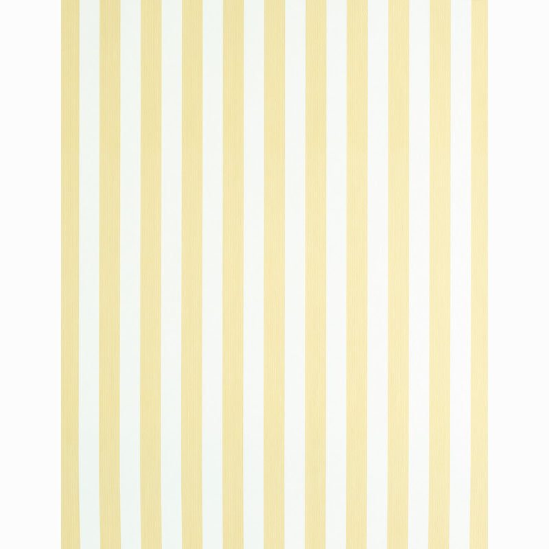 Schumacher Edwin Stripe Medium Buttercup Wallpaper 5011890