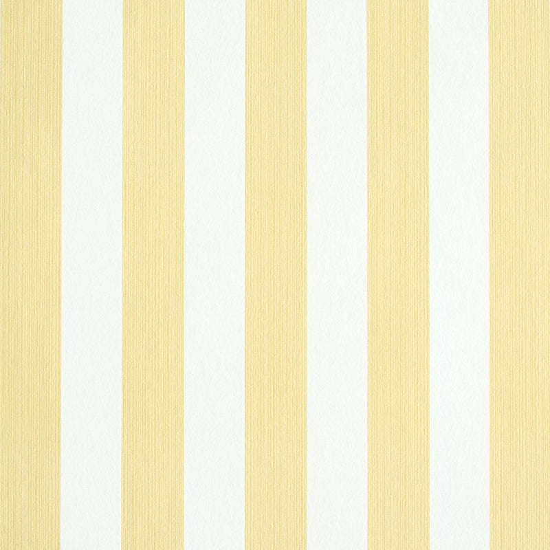 Schumacher Edwin Stripe Medium Buttercup Wallpaper 5011890