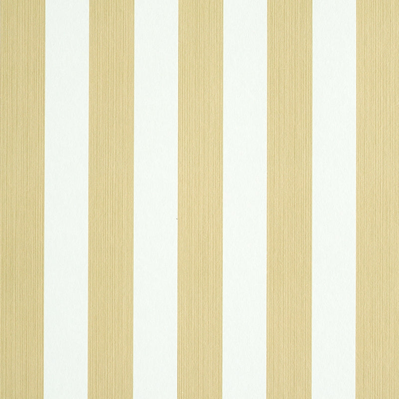 Schumacher Edwin Stripe Medium Sand Wallpaper 5011891