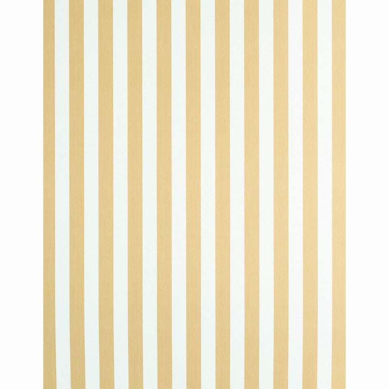 Schumacher Edwin Stripe Medium Wheat Wallpaper 5011892