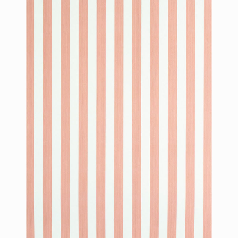 Schumacher Edwin Stripe Medium Pink Wallpaper 5011895