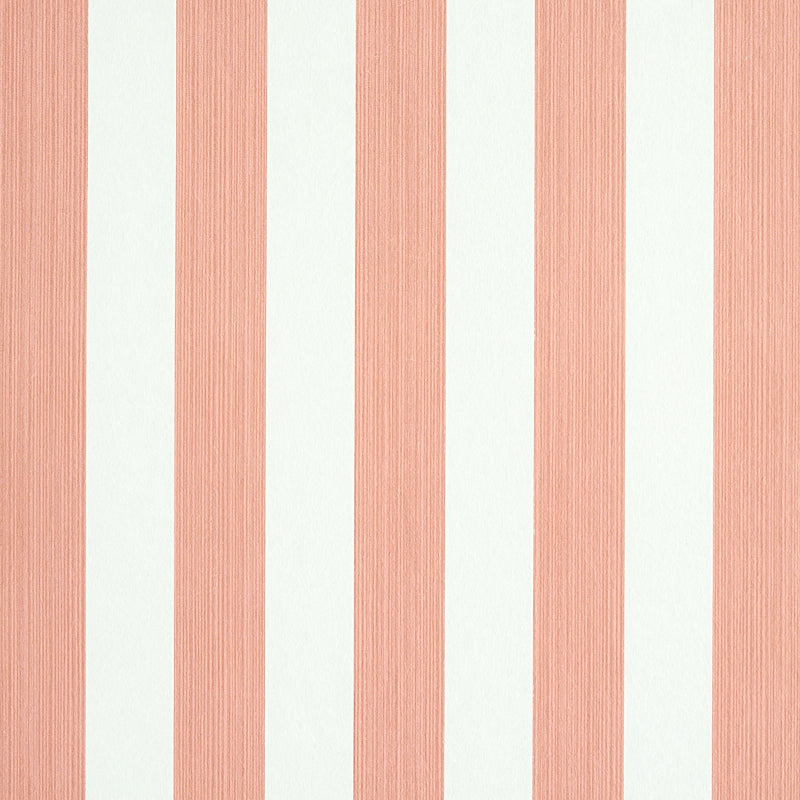 Schumacher Edwin Stripe Medium Pink Wallpaper 5011895