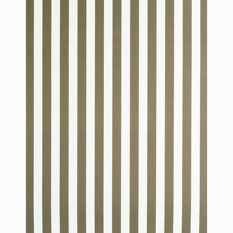 Schumacher Edwin Stripe Medium Mushroom Wallpaper 5011899