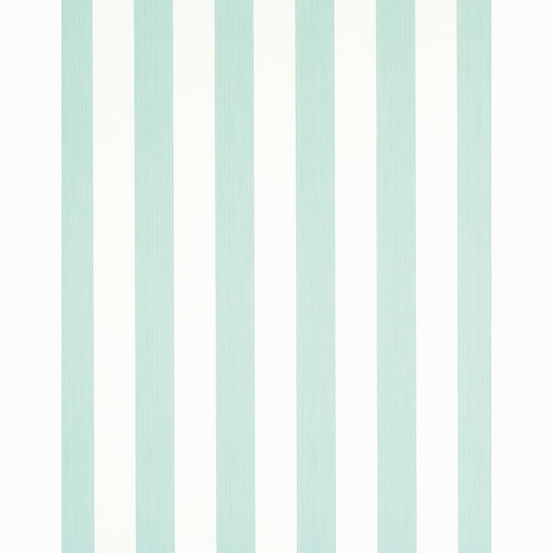 Schumacher Edwin Stripe Wide Seaglass Wallpaper 5011903