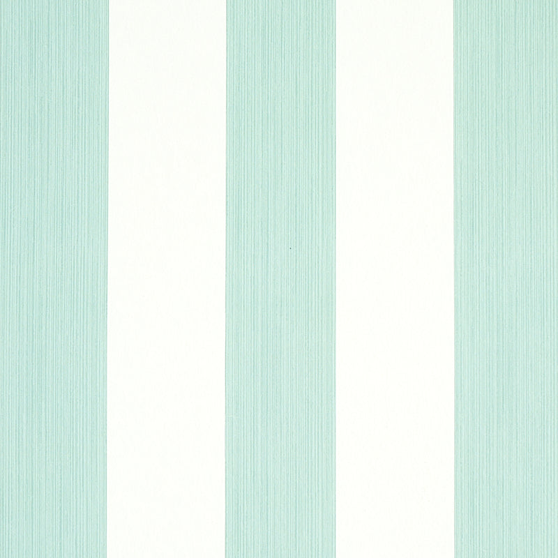 Schumacher Edwin Stripe Wide Seaglass Wallpaper 5011903