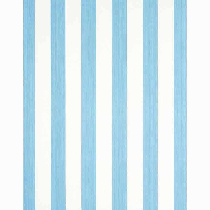 Schumacher Edwin Stripe Wide Ocean Wallpaper 5011904