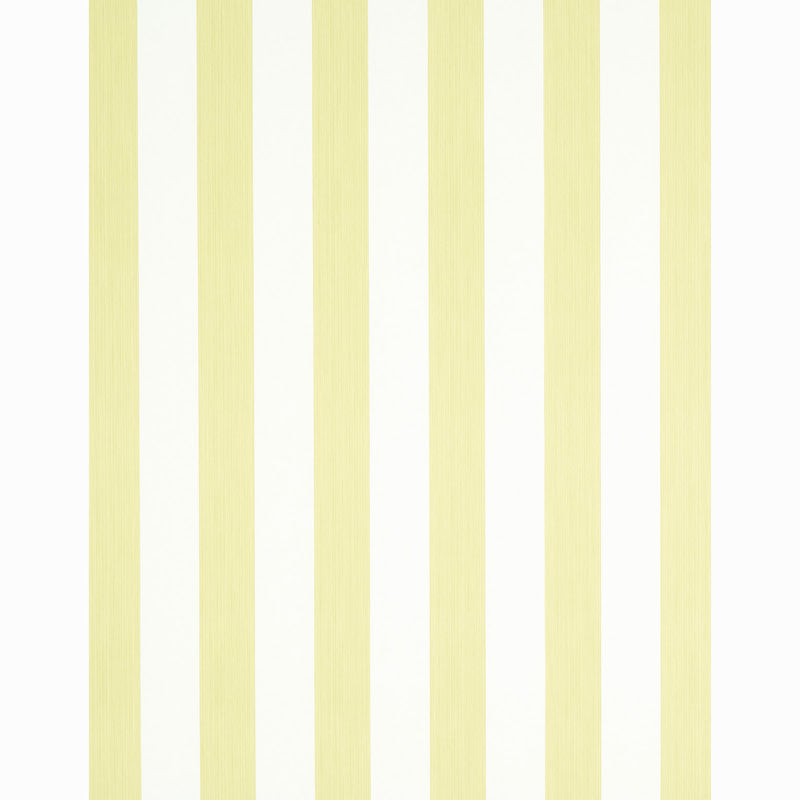 Schumacher Edwin Stripe Wide Citron Wallpaper 5011908