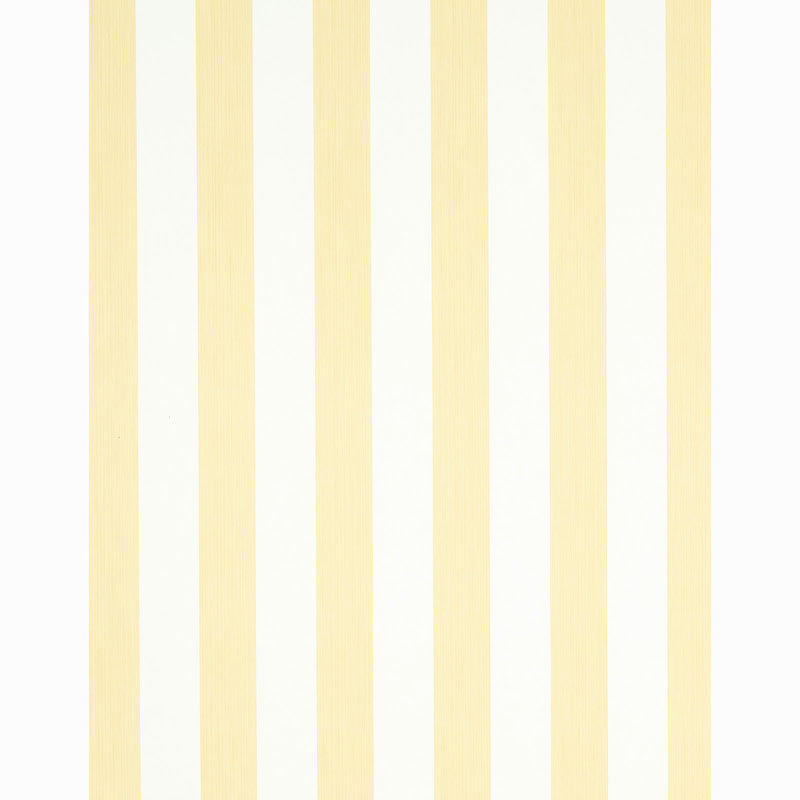 Schumacher Edwin Stripe Wide Buttercup Wallpaper 5011910