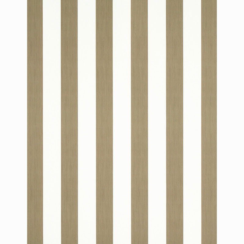 Schumacher Edwin Stripe Wide Mushroom Wallpaper 5011919