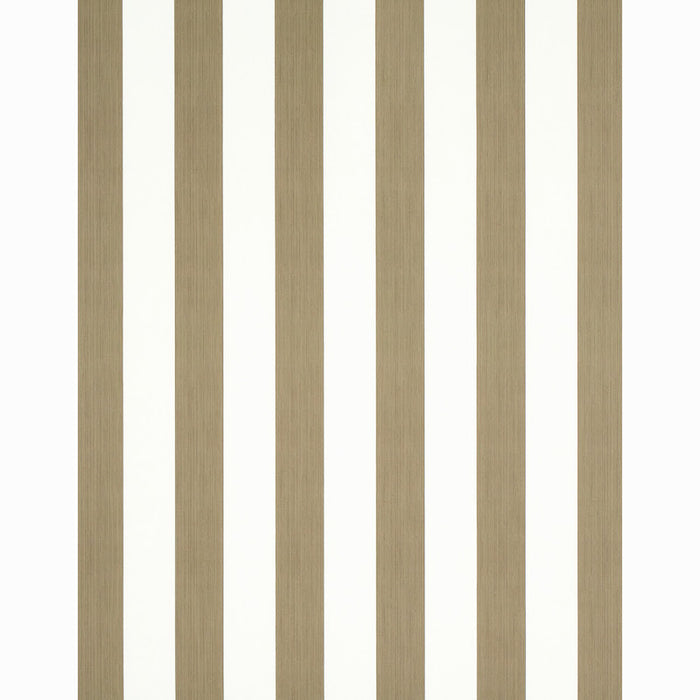 Schumacher Edwin Stripe Wide Mushroom Wallpaper 5011919