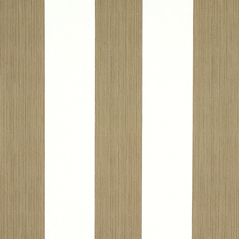 Schumacher Edwin Stripe Wide Mushroom Wallpaper 5011919