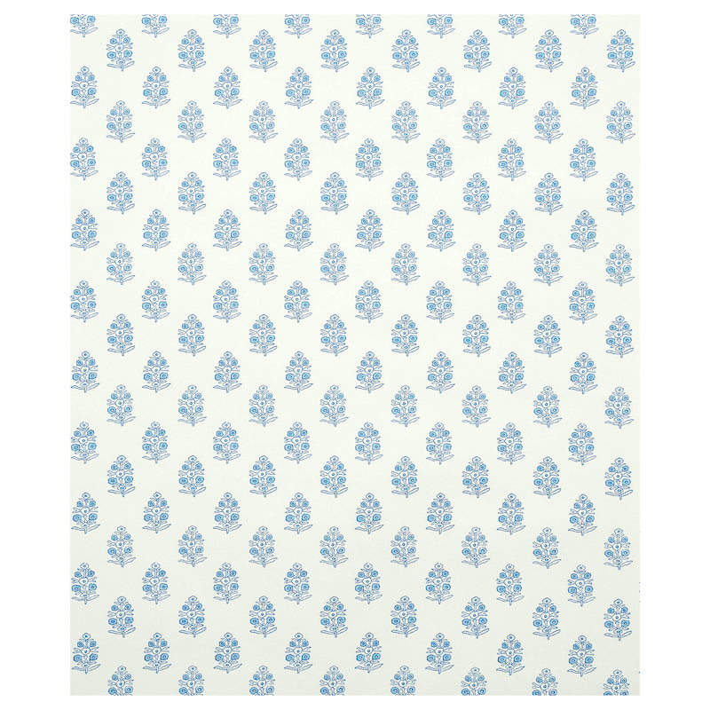 Schumacher Aditi Blue Wallpaper 5011930