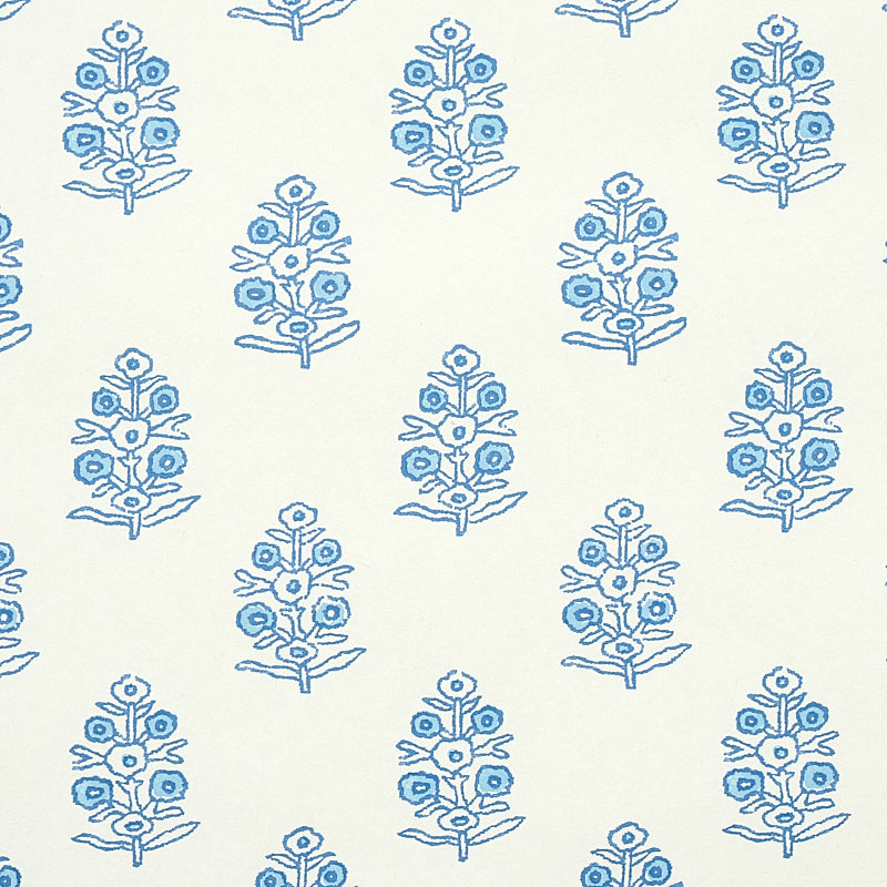 Schumacher Aditi Blue Wallpaper 5011930