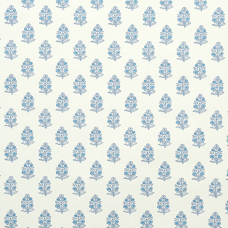 Schumacher Aditi Blue Wallpaper 5011930