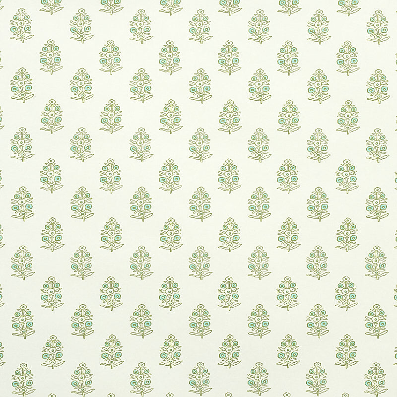 Schumacher Aditi Green Wallpaper 5011931