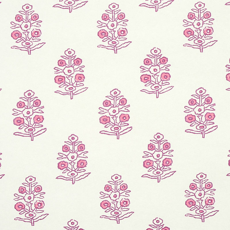 Schumacher Aditi Pink Wallpaper 5011932