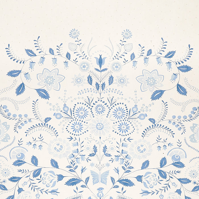 Schumacher Orla Panel Blue Wallpaper 5012151