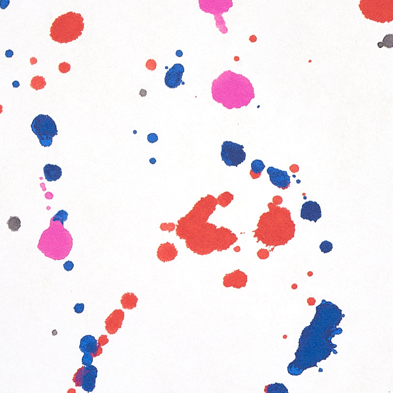 Schumacher Ink Splash Red & Blue Wallpaper 5012180