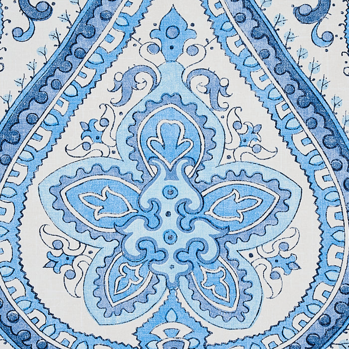 Schumacher Paisley Court Blue Wallpaper 5012270