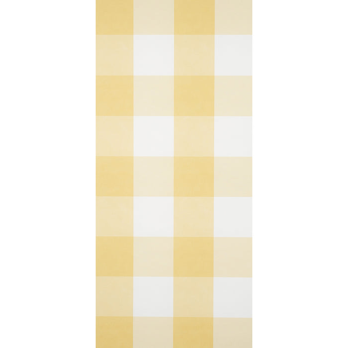 Schumacher Willa Check Large Yellow Wallpaper 5012353