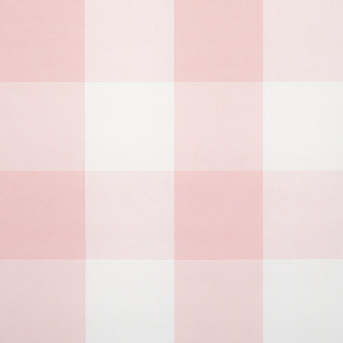 Schumacher Willa Check Large Pink Wallpaper 5012354