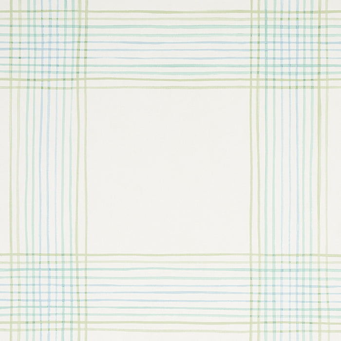 Schumacher Minerva Plaid Peacock Wallpaper 5012370