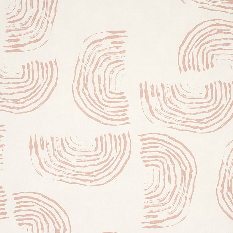 Schumacher Quansoo Coral On Ivory Wallpaper 5012402