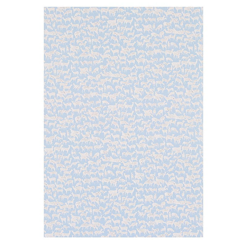 Schumacher Fauna Slate Blue Wallpaper 5012490