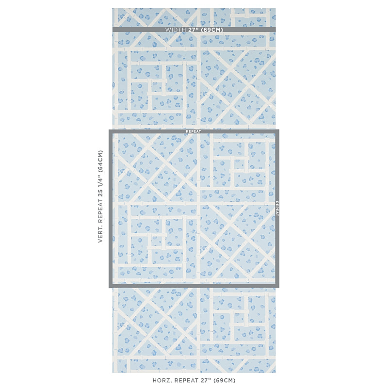 Schumacher Fancy Beast Sky Blue Wallpaper 5012562