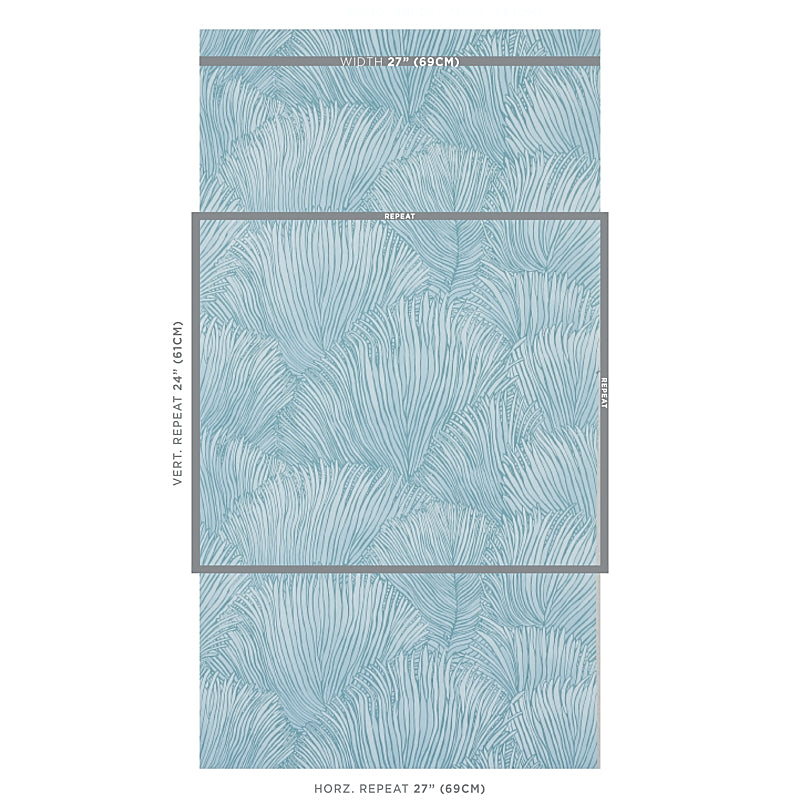 Schumacher Fondale Aqua Wallpaper 5012651