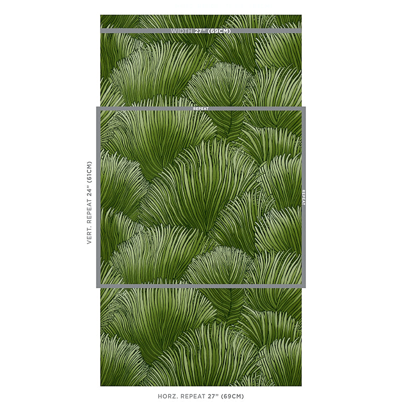 Schumacher Fondale Green Wallpaper 5012652