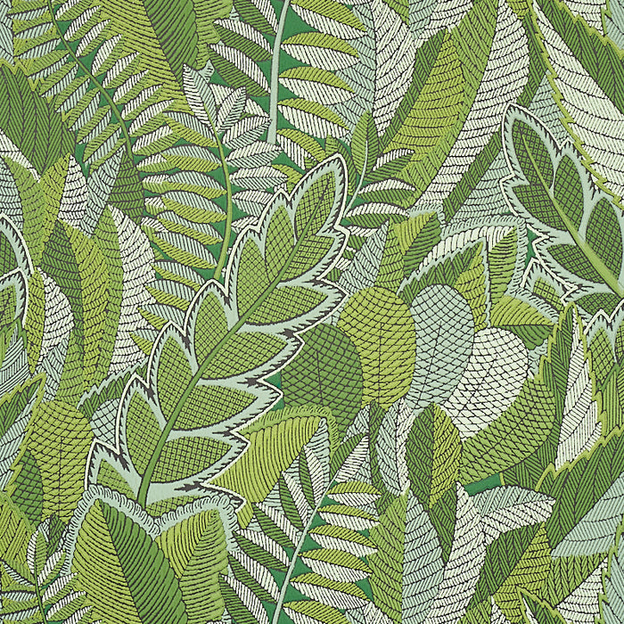 Schumacher Japura Forest Green Wallpaper 5012661