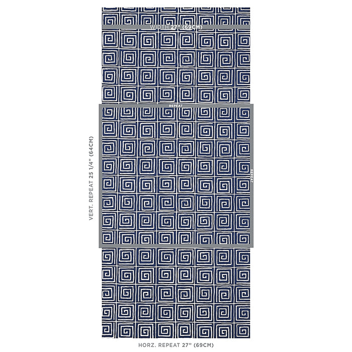 Schumacher Trousdale Midnight Blue Wallpaper 5012813