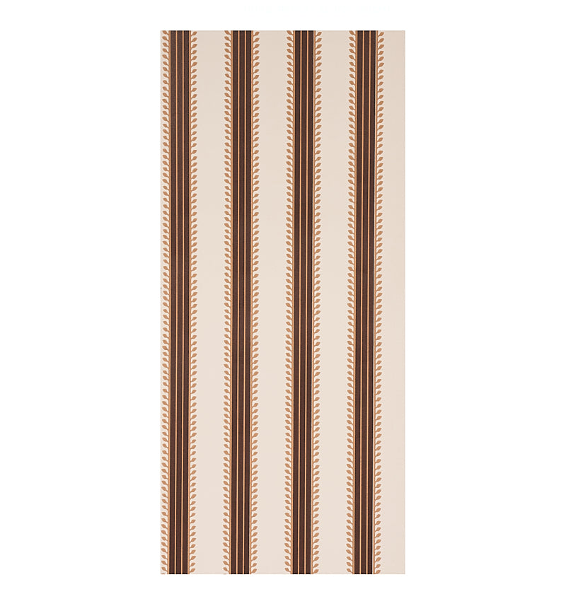 Schumacher Etruscan Stripe Brown Wallpaper 5012850