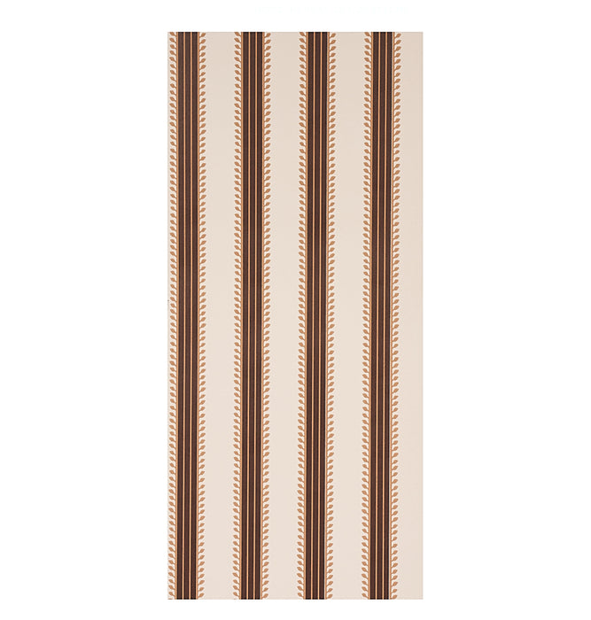 Schumacher Etruscan Stripe Brown Wallpaper 5012850