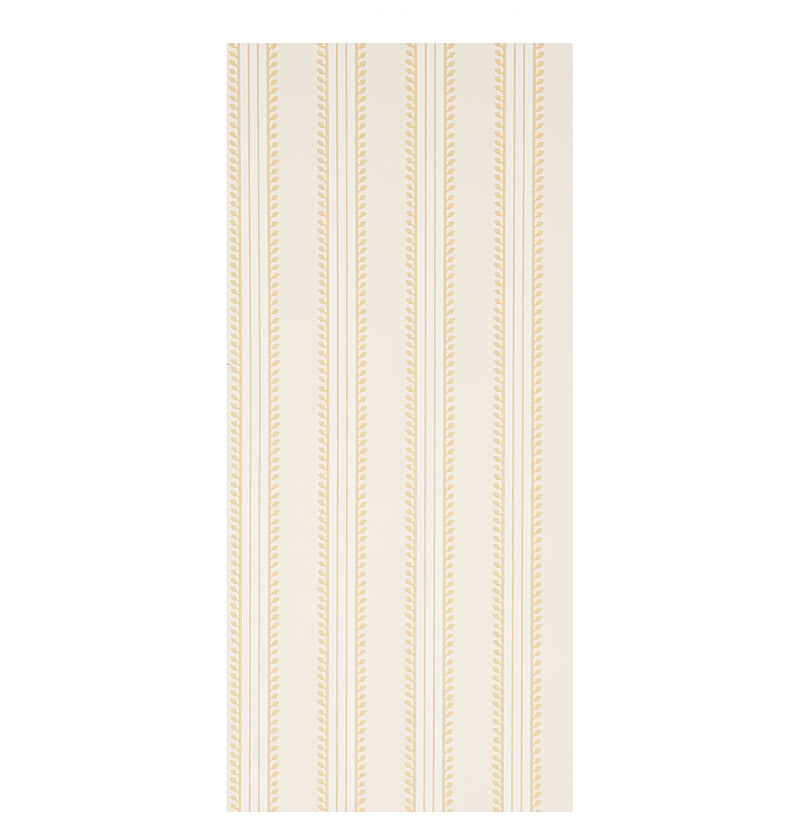 Schumacher Etruscan Stripe Ivory & Ocher Wallpaper 5012851