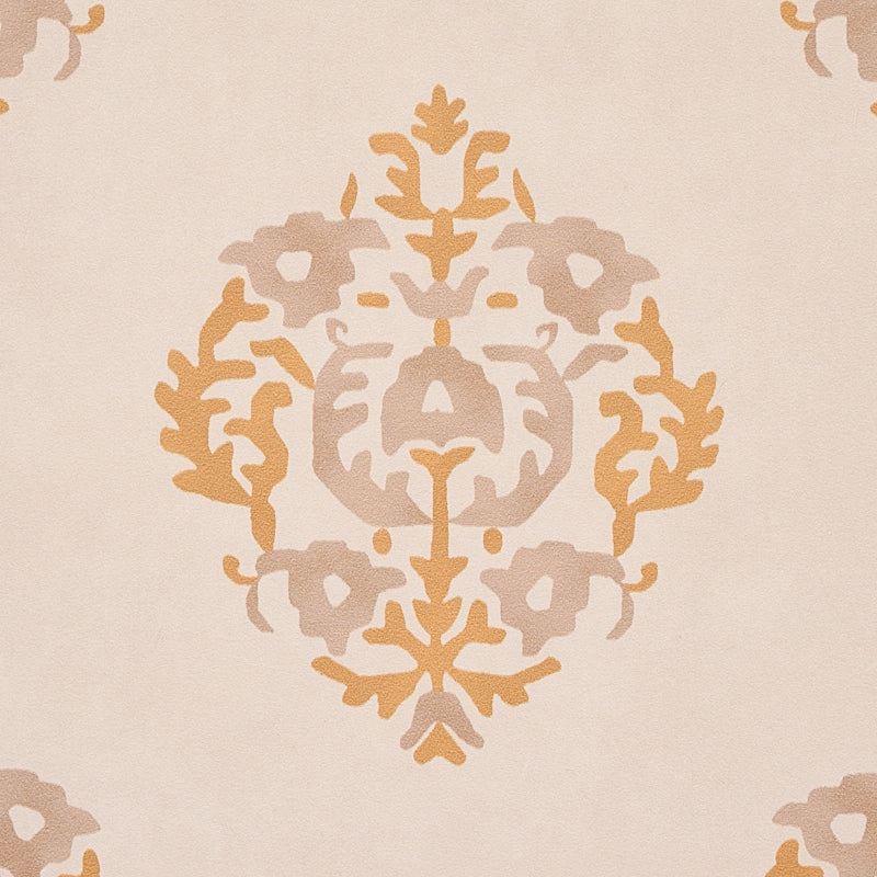 Schumacher Constantine Natural & Ocher Wallpaper 5012880