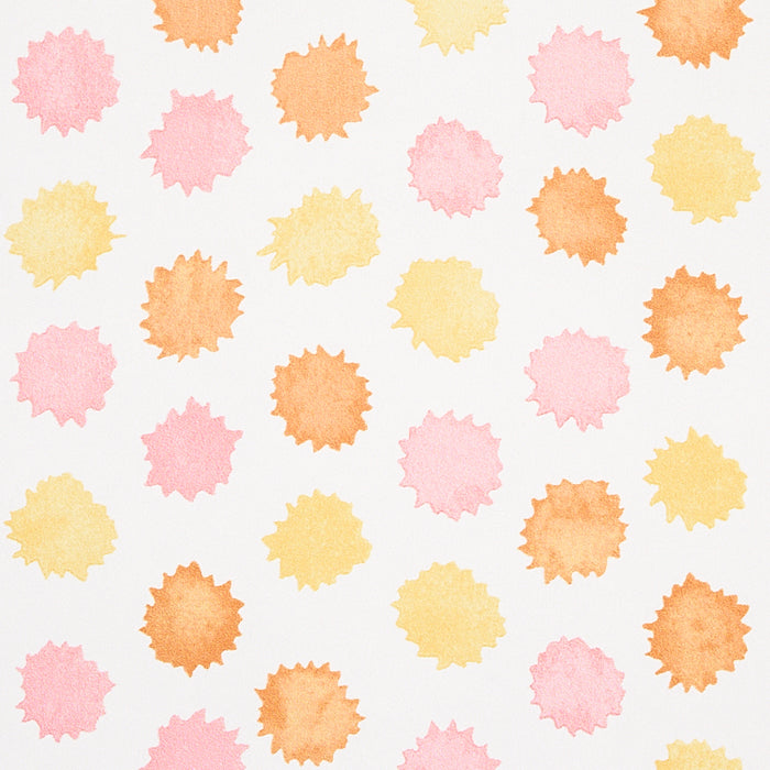 Schumacher Mini Bursts Yellow & Pink Wallpaper 5013101