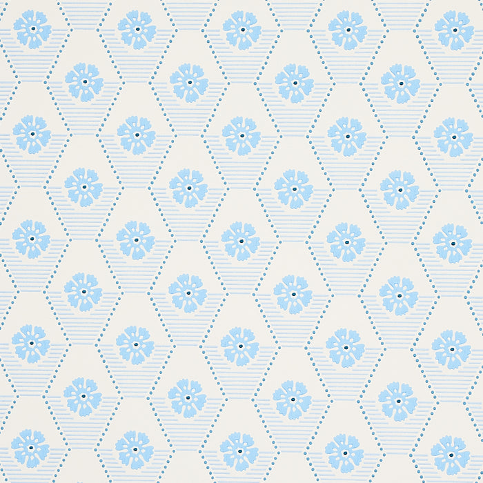 Schumacher Hive Bloom Blues Wallpaper 5013161