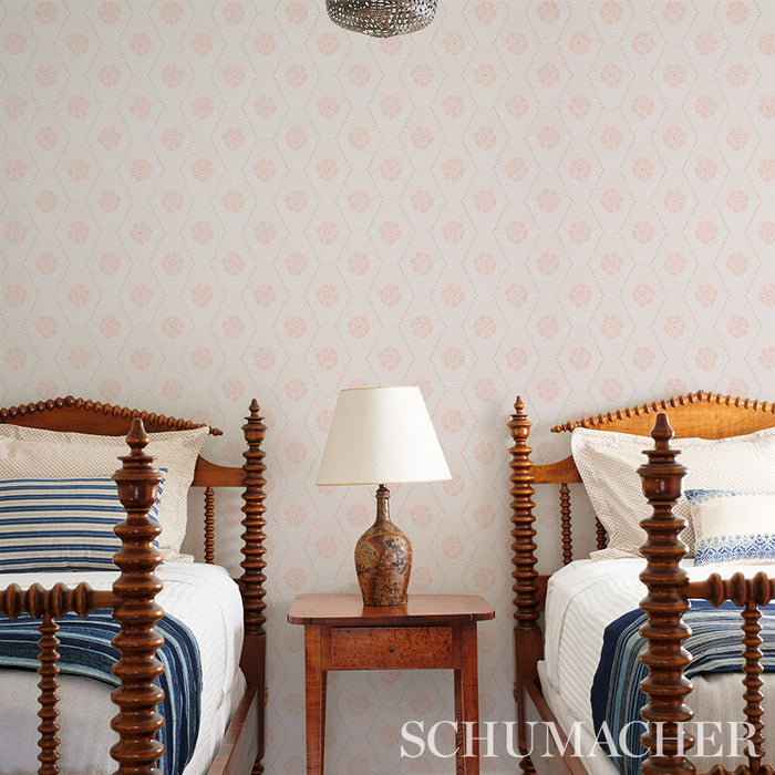 Schumacher Hive Bloom Blush Wallpaper 5013163