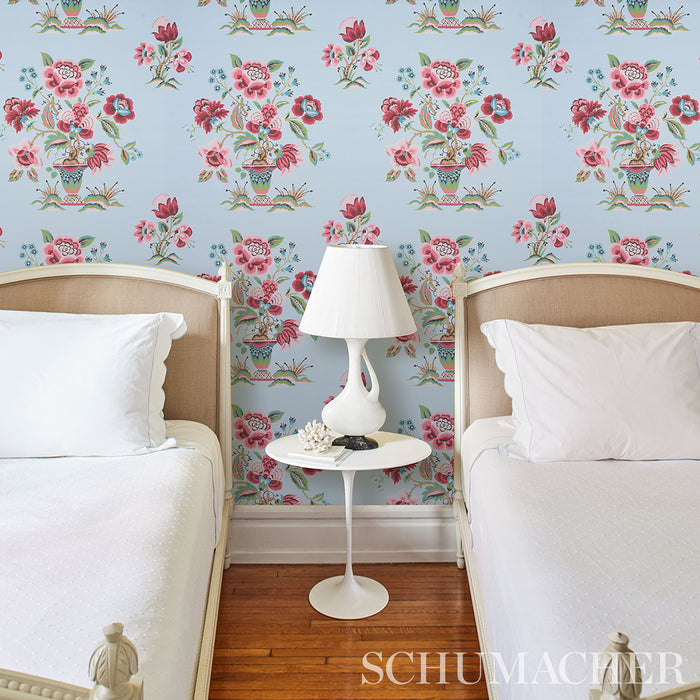 Schumacher Ashford Rose & Sky Wallpaper 5013180