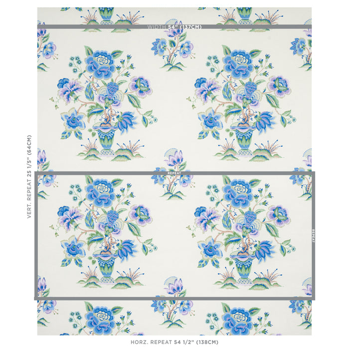 Schumacher Ashford Cornflower & Lilac Wallpaper 5013181